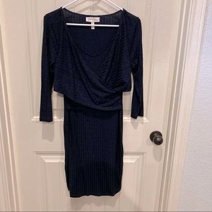 Navy Jessica Simpson maternity dress